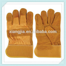 Guantes de trabajo de cuero de Cowsplit para trabajo pesado / guantes de cuero de trabajo industrial / guantes de trabajo de cuero derramado vaca